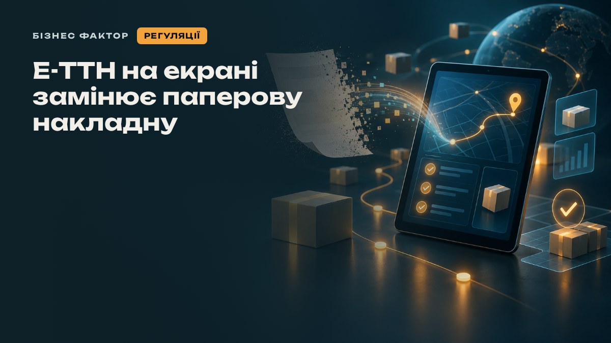 Е-ТТН на екрані замінює паперову накладну
