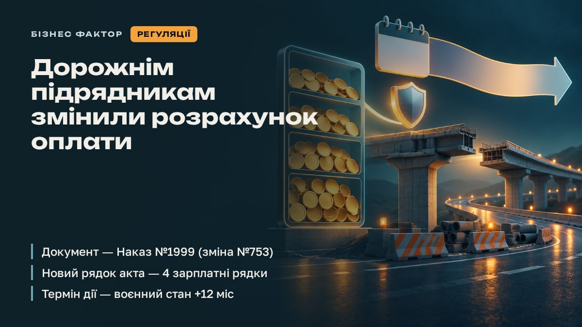 Дорожнім підрядникам змінили розрахунок оплати