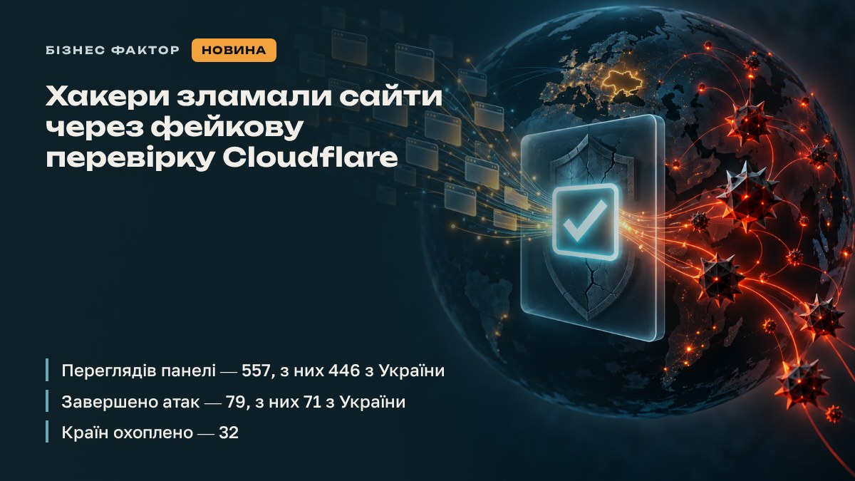 Хакери зламали сайти через фейкову перевірку Cloudflare