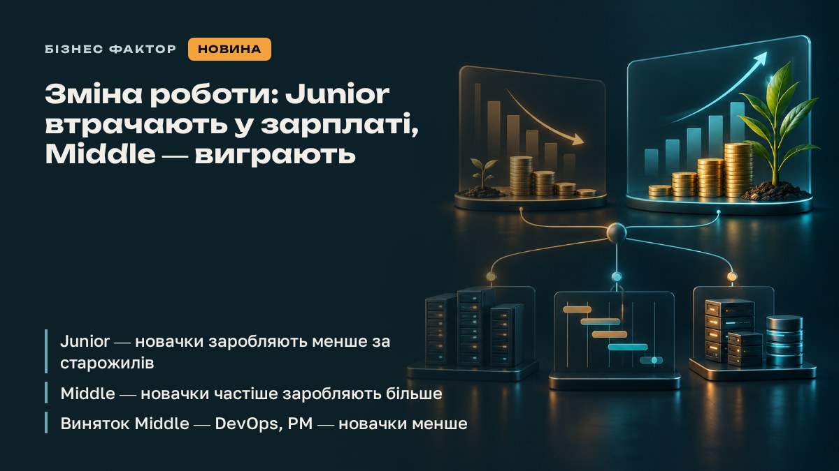 Зміна роботи: Junior втрачають у зарплаті, Middle — виграють