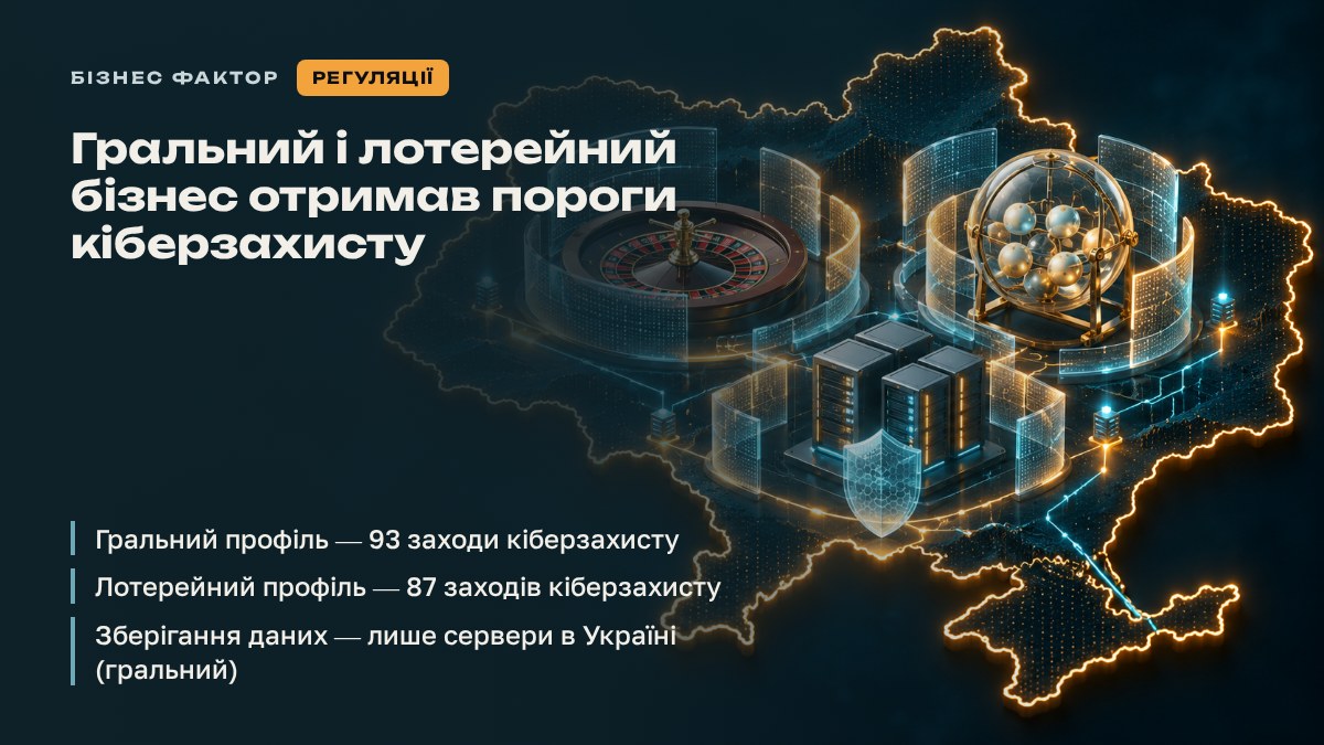 Гральний і лотерейний бізнес отримав пороги кіберзахисту